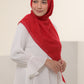 Diario - Kerudung Segi Empat Ultrafine Plain Scarf Voal Red Series